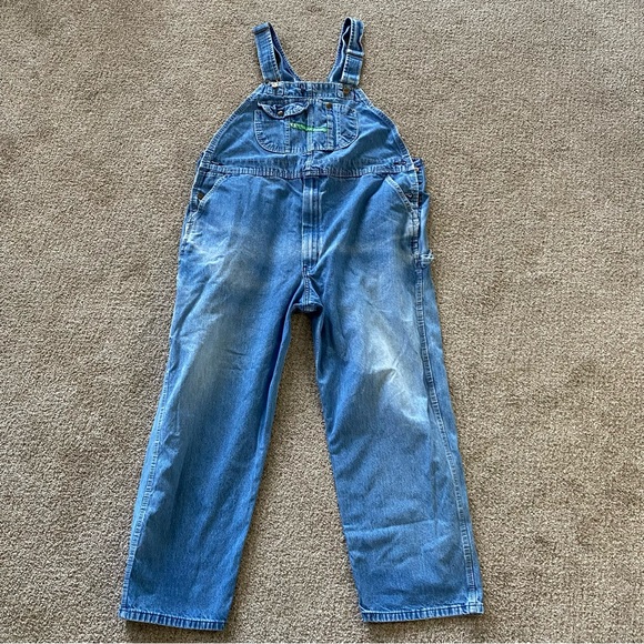 Vintage Pants Vintage Faded Key Denim Overalls Poshmark